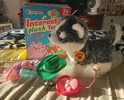 Interactive plush dog - plush, toy